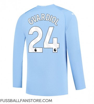Manchester City Josko Gvardiol #24 Replik Heimtrikot 2023-24 Langarm